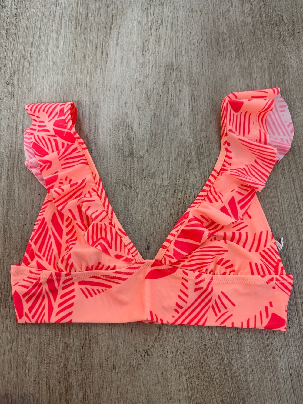 Aerie Coral Tropical High Waisted Bikini Set Women’s Size Medium - Picture 7 of 7